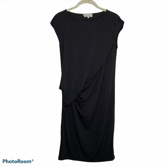 Hobbs London Chelsea black cap sleeve dress - Picture 3 of 8